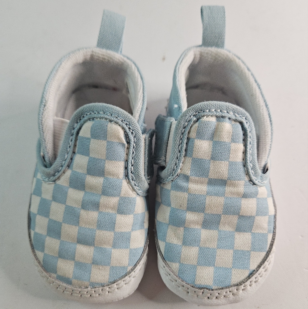 Vans Blue and White Baby Walker Slip-Ons
